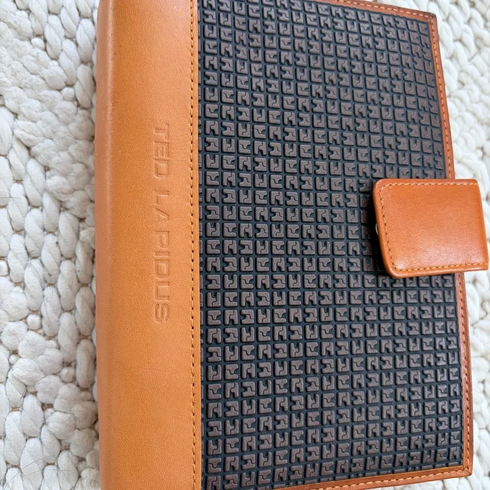 Vintage TED LAPIDUS Designer Genuine Leather Organizer Planner NEW NWOT
